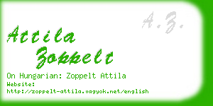 attila zoppelt business card